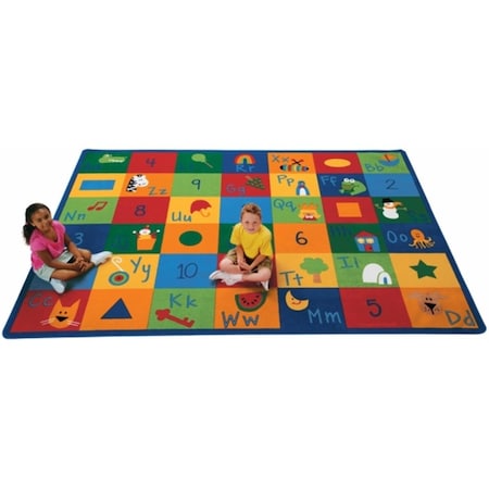 Wall-To-Wall Learning Blocks 8.33 ft. x 11.67 ft. Rectangle Carpet WA54061